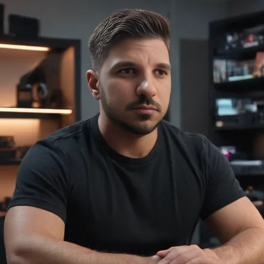 Thiago Kusal em ambiente profissional